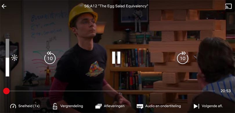Snelheid afspelen Netflix