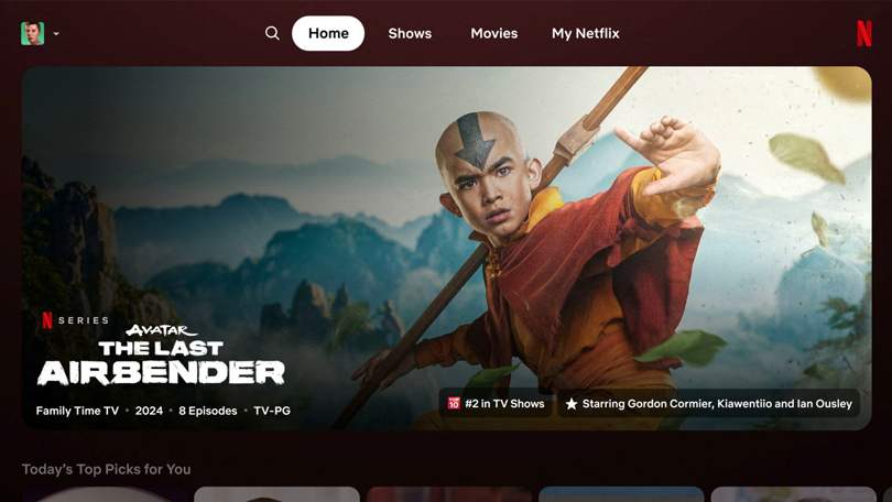 Netflix tv interface